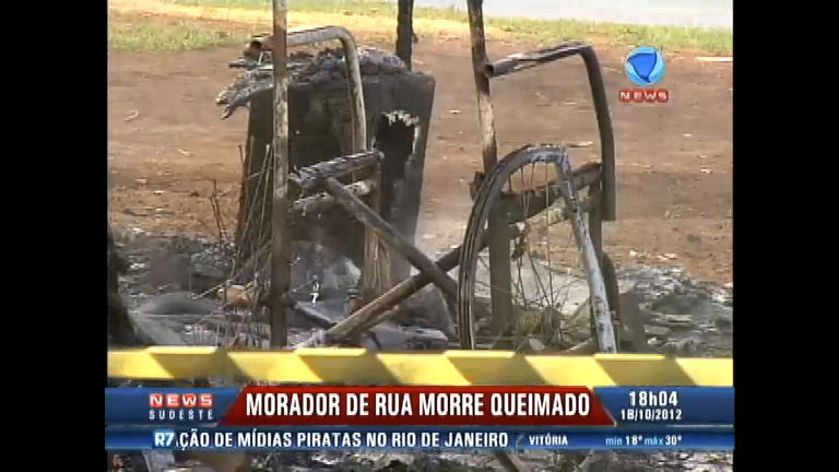 Vídeo: Morador de rua morre queimado dentro da barraca em Belo Horizonte (MG)