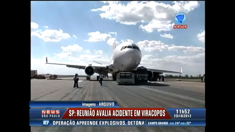Vídeo: SP: reunião avalia acidente no aeroporto de Viracopos em Campinas (SP)