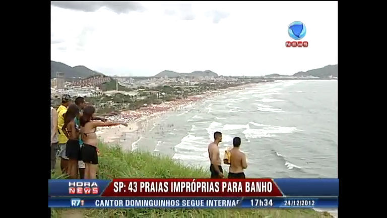 Vídeo: 43 praias do litoral paulista estão impróprias para banho