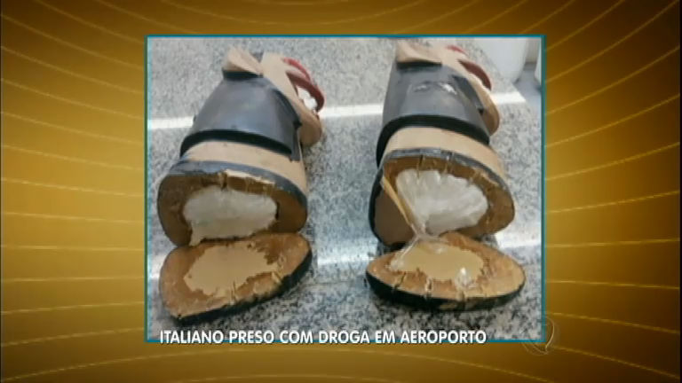 Vídeo: Italiano é preso ao tentar embarcar com cocaína no aeroporto de Salvador
