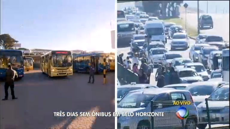 Vídeo: Greve de motoristas e cobradores de ônibus afeta o movimento do metrô em BH