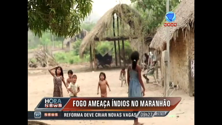Vídeo: Incêndio ameaça tribo indígena no Maranhão