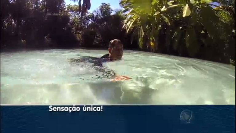 Vídeo: Repórter mergulha nas águas cristalinas de um fervedouro encontrado no meio do Jalapão (TO)