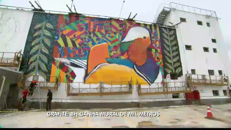 Vídeo: BH
ganha grafite com mais de 1.000 metros quadrados