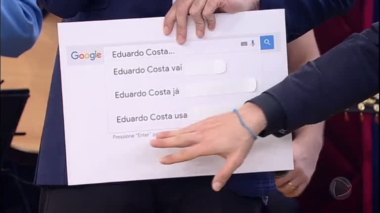 Vídeo: Eduardo Costa e
Leonardo descobrem o que as pessoas mais buscam sobre eles na internet