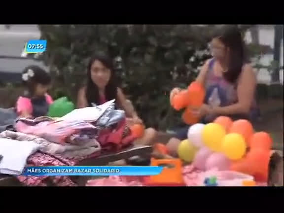 Vídeo: Mães fazem bazar solidário com intuito de trocar roupas e brinquedos não usados pelos filhos