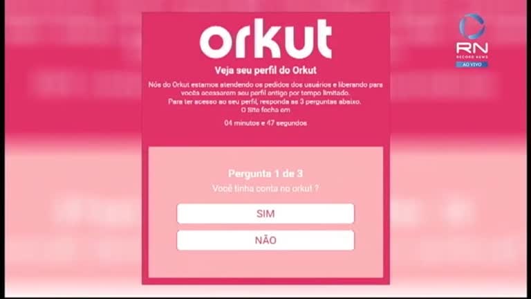 Vídeo: De Olho nas Redes faz alerta sobre o golpe da conta do Orkut