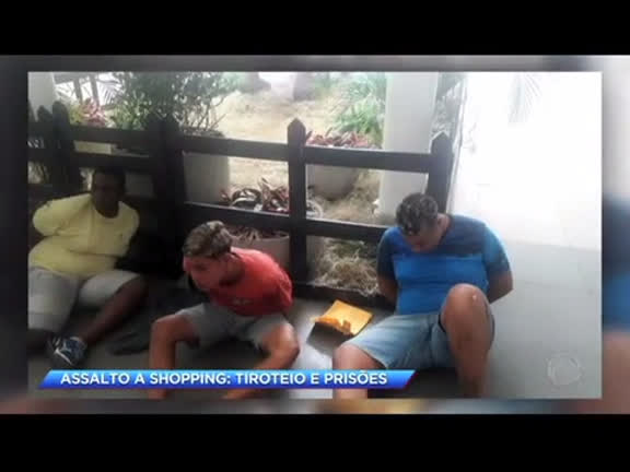 Vídeo: Assalto a shopping em São Gonçalo termina com tiroteio e três prisões