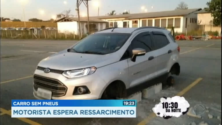 Vídeo: Motorista espera ressarcimento de carro com pneus roubados em SP