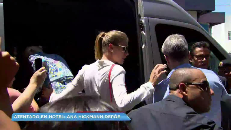 Vídeo: Ana Hickmann presta depoimento em Belo Horizonte
