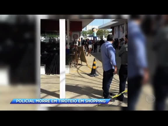 Vídeo: Policial é morto durante tentativa de assalto a shopping