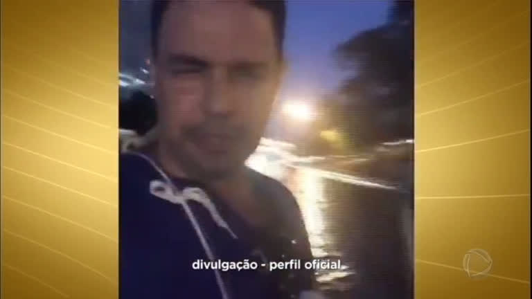 Vídeo: Zezé di Camargo fica ilhado durante temporal em Goiânia