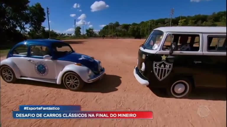 Vídeo: Cruzeiro e Atlético se enfrentam no Desafio de Carros Clássicos do EF