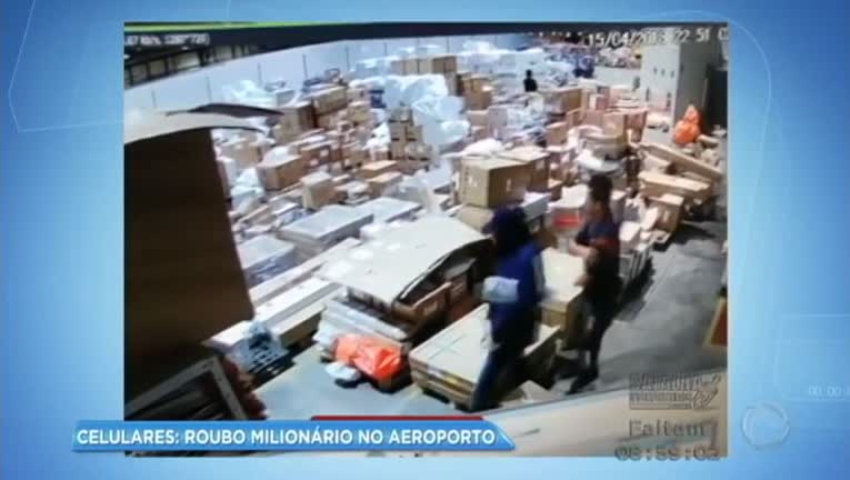 Vídeo: Bandidos roubam carga milionária no Aeroporto Internacional do Rio de Janeiro