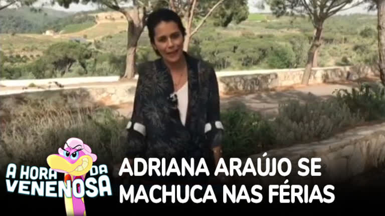 Vídeo: Adriana Araújo se machuca durante férias