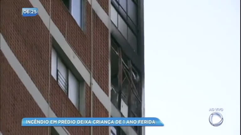 Vídeo: Aquecedor causa incêndio em prédio e deixa bebê ferido