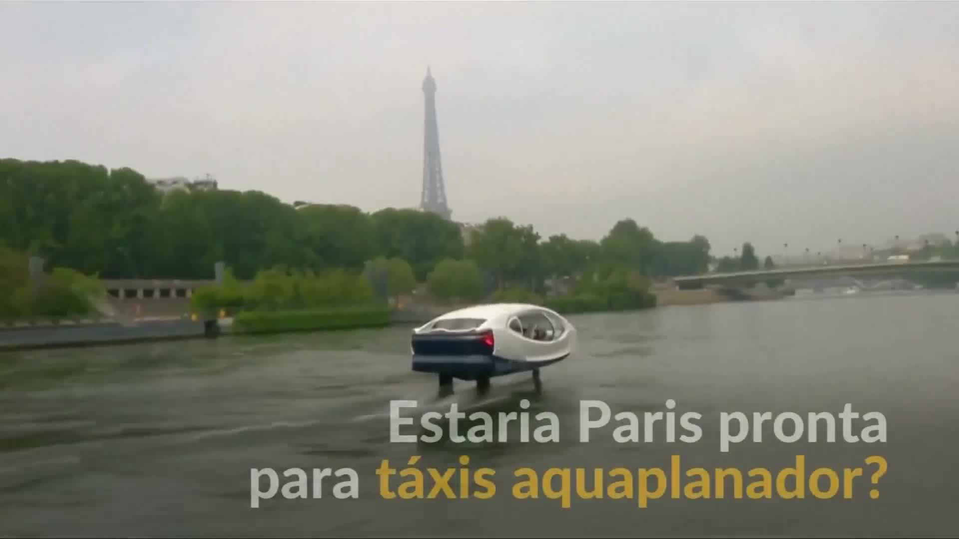 Vídeo: Conheça o táxi aquaplanador que está em teste no rio Sena em Paris