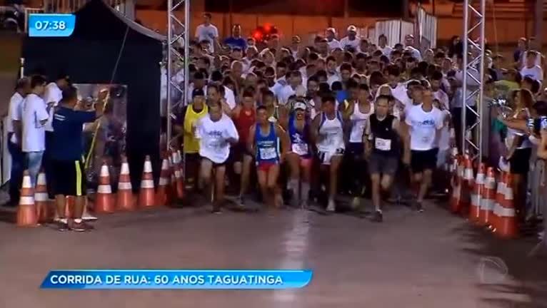 Vídeo: Corrida de rua comemora os 60 anos de Taguatinga