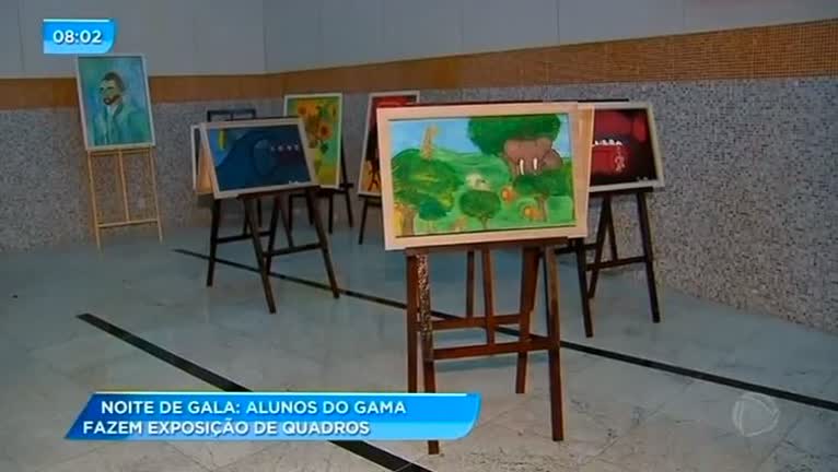 Vídeo: Alunos do Gama promovem exposição de artes