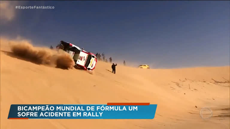 Vídeo: Fernando Alonso sofre acidente durante Rally Dakar
