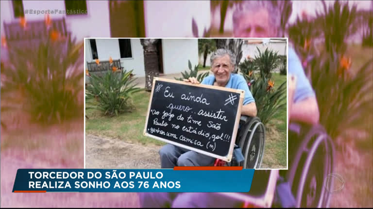 Vídeo: Torcedor do São Paulo realiza sonho aos 76 anos