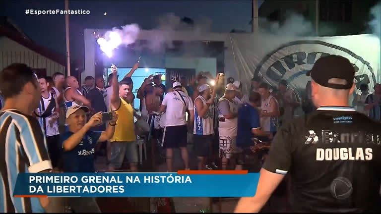Vídeo: Grenal na Libertadores deixa torcida gaúcha em festa