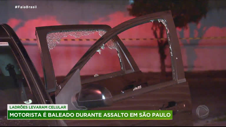 Vídeo: Motorista é baleado durante assalto em São Paulo