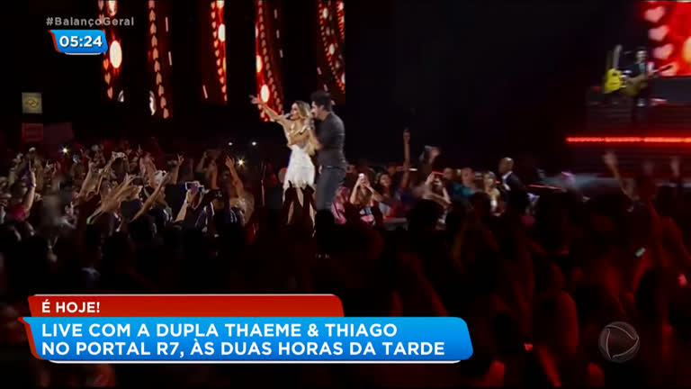 Vídeo: Portal R7 transmite live da dupla Thaeme & Thiago nesta sexta (1)