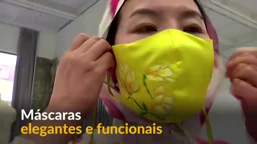 Vídeo: Designer chinesa cria máscaras misturando moda e funcionalidade