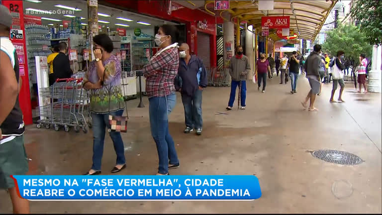 Vídeo: Mesmo na fase vermelha, São Vicente reabre comércio em meio à pandemia
