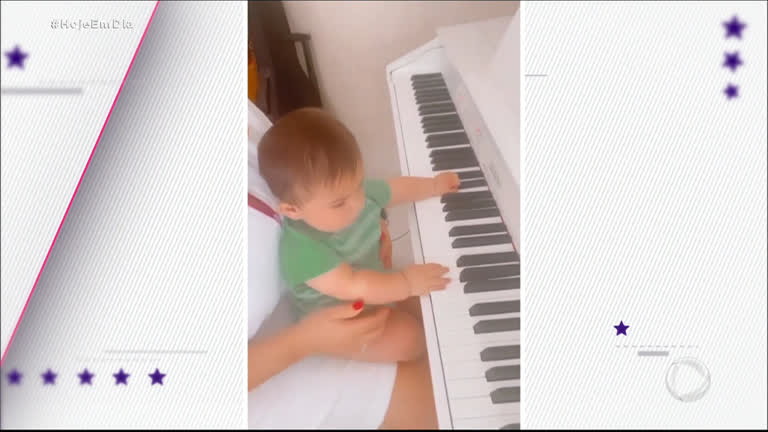 Vídeo: Filho de Marília Mendonça se diverte com piano e encanta fãs