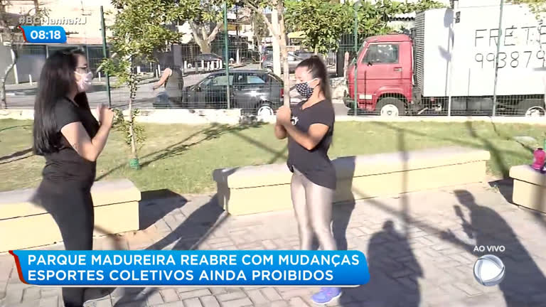 Vídeo: Com reabertura do Parque Madureira, moradores aproveitam a sexta-feira para praticar exercícios