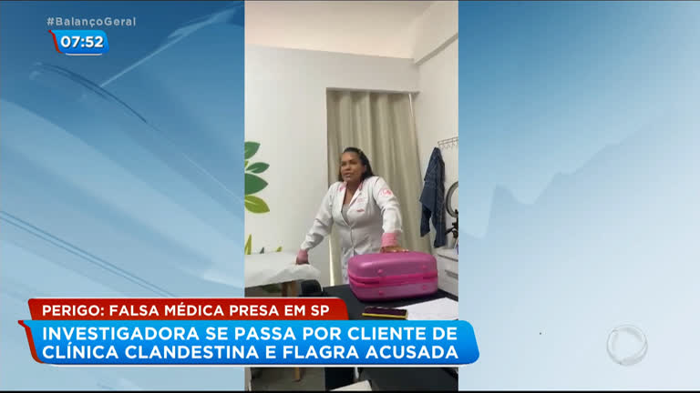 Vídeo: Polícia prende falsa médica em clínica de estética em Carapicuíba (SP)