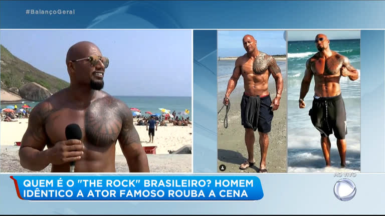 Saiba quem é o brasileiro idêntico ao famoso ator “The Rock” - RecordTV -  R7 Balanço Geral