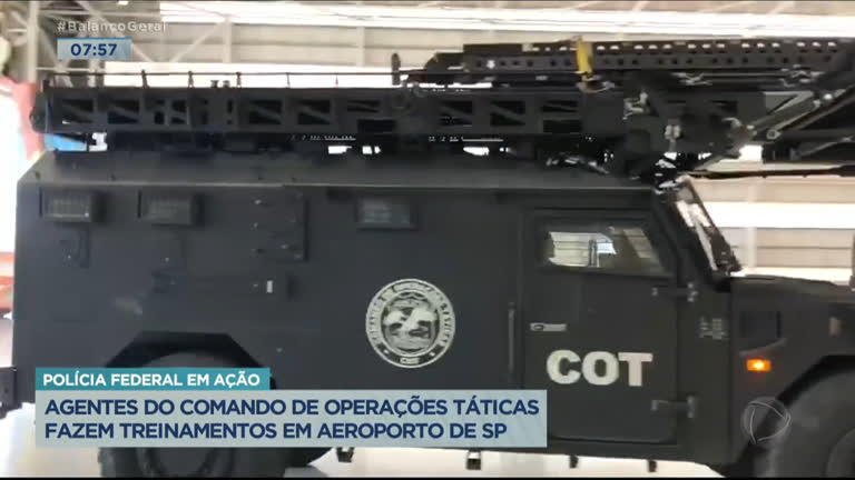 Vídeo: Agentes da Polícia Federal fazem treinamento no aeroporto de Viracopos