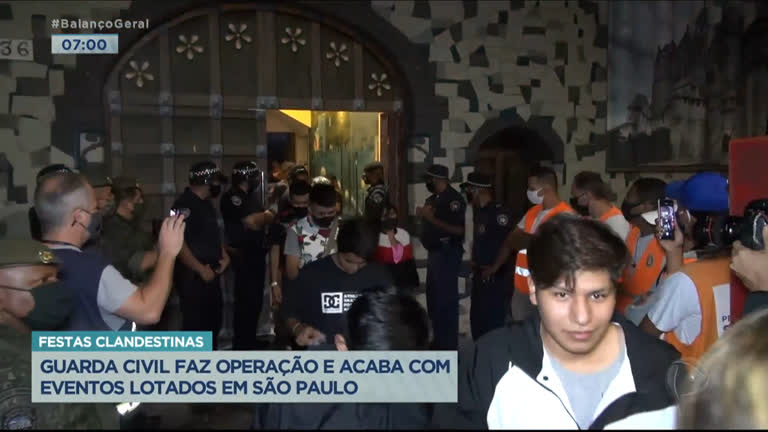 Vídeo: Guarda Civil faz operação e acaba com eventos lotados em São Paulo