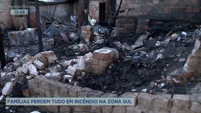 Vídeo: Famílias perdem tudo em incêndio na zona sul