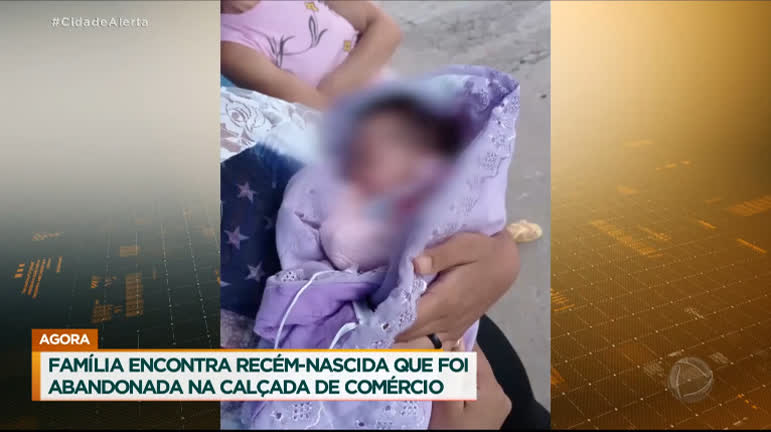 Vídeo: Família encontra recém-nascida abandonada em calçada de Salinas (MG)