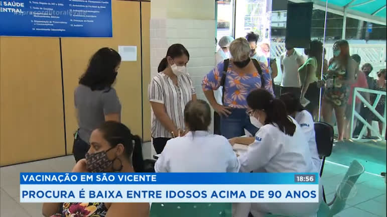 Vídeo: São Vicente não atinge meta da vacinação contra covid-19