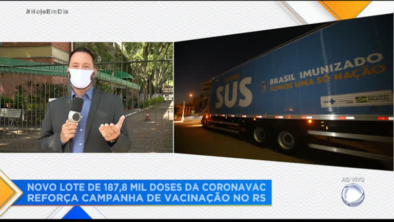 Vídeo: Novo lote de vacinas reforça campanha de imunização no RS