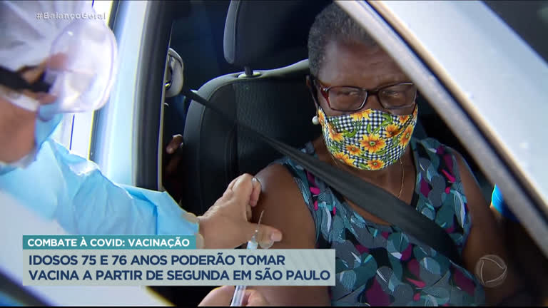 Vídeo: Idosos com 75 e 76 anos começam a ser vacinados em SP na próxima segunda (15)