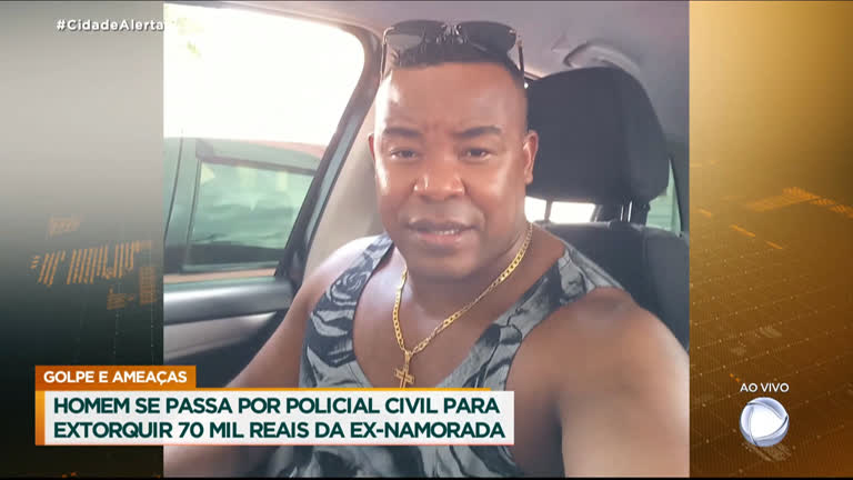 Vídeo: Falso policial é preso acusado de extorquir R$ 70 mil reais de uma ex-namorada