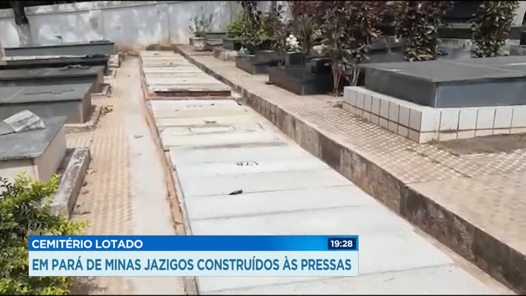 Vídeo: Cemitérios de Pará de Minas (MG) improvisam espaços para túmulos