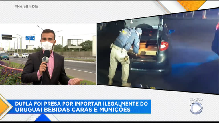 Vídeo: Polícia gaúcha prende dupla acusada de contrabandear bebidas e munições