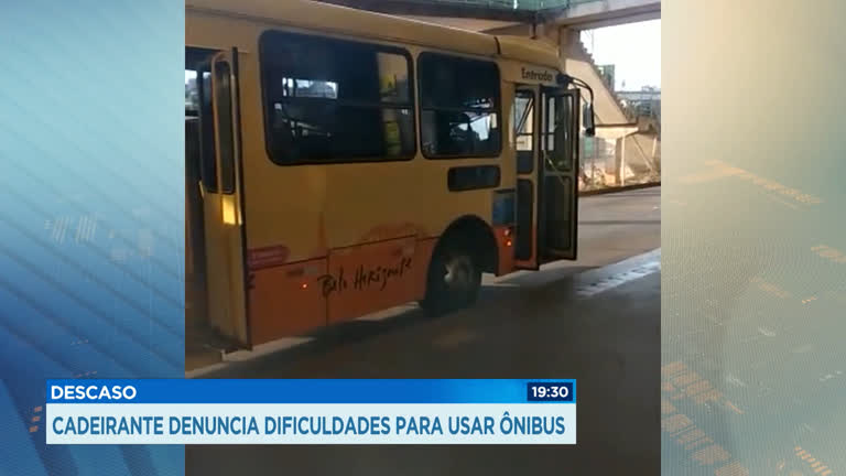 Vídeo: Cadeirante denuncia falta de acessibilidade nos ônibus de BH
