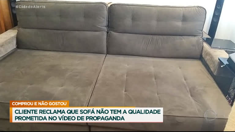 Consumidora compra sofá depois de ver publicidade e se decepciona com a  qualidade do produto - RecordTV - R7 Cidade Alerta