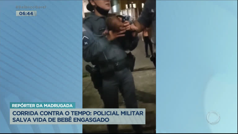 Vídeo: Policial militar salva vida de bebê engasgado em São Paulo