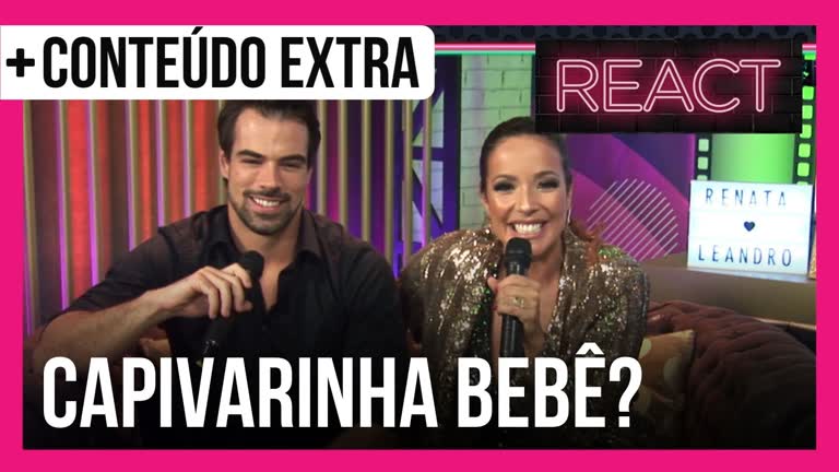Vídeo: Leandro e Renata se divertem vendo as reações da atriz na Prova das Mulheres - React Power Couple 5