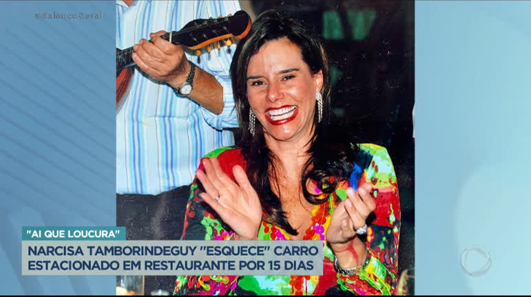 Vídeo: Narcisa Tamborindeguy 'esquece' carro em restaurante do RJ