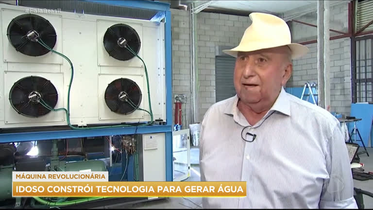 Vídeo: Idoso constrói máquina capaz de criar água a partir do ar
